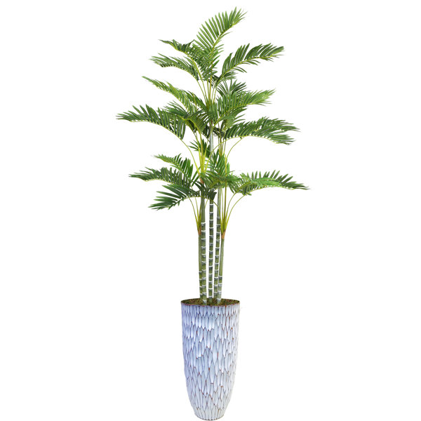 Primrue Aislin 87.5'' Faux Palm Tree in Planter & Reviews Wayfair
